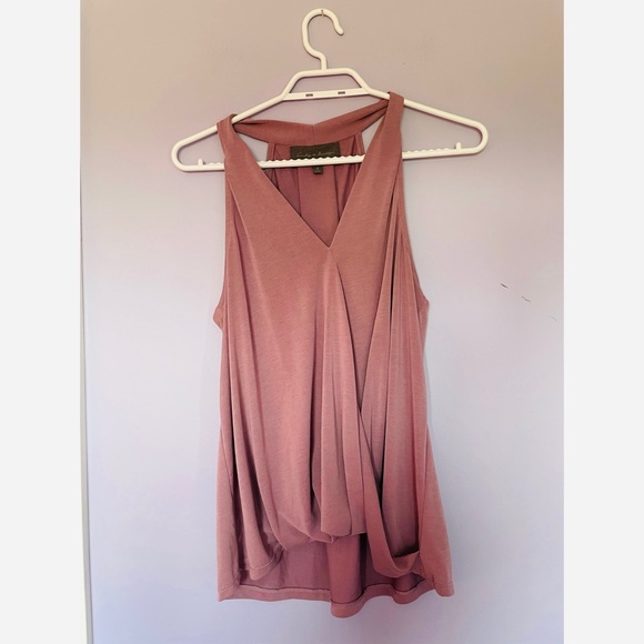 Anthro Sunday in Brooklyn Lilac Wrap Tank Top - Picture 3 of 3